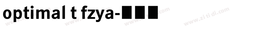 optimal t fzya字体转换